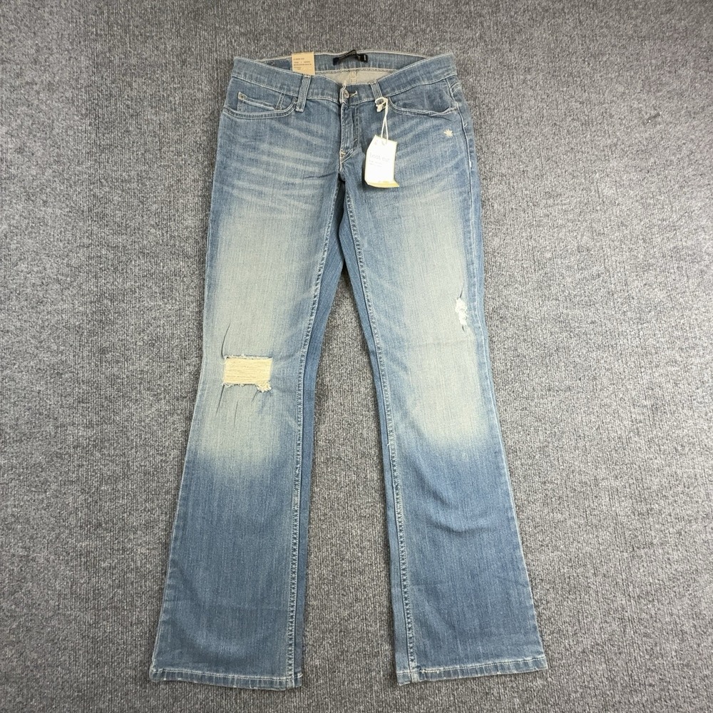 Levi's 524 Too Superlow Bootcut Jeans Juniors 9 Light Wash Low Rise Stretch